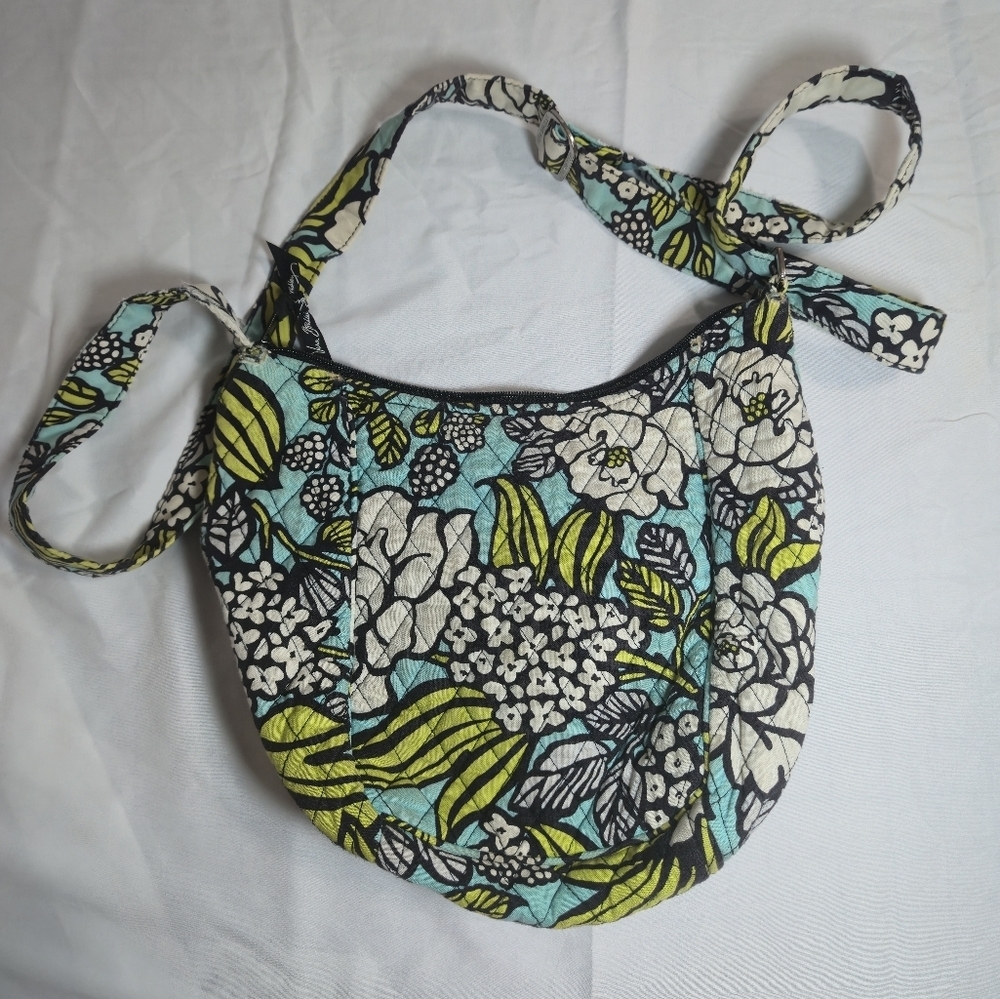 Vera Bradley Blue and Green Floral Shoulder Bag